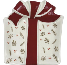 Dekoratívna miska v tvare darčeka s mašľou a vzorom