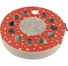 Hračka pre mačky so škrabadlom a hracími loptičkami