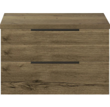 Nočný stolík s dvomi zásuvkami a úchytkami