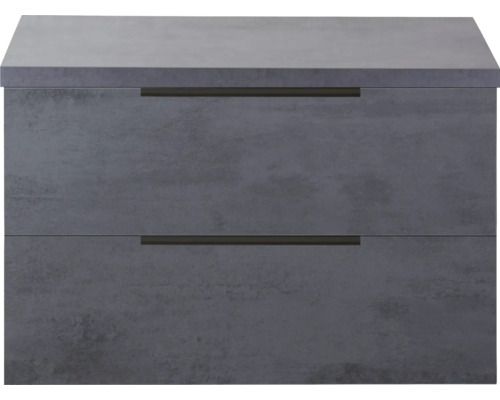 Kúpeľňová zostava Seville 80 cm betón antracit Skrinka pod umývadlo s dvoma zásuvkami