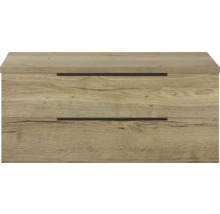 Skrinka pod umývadlo s dvomi zásuvkami v dizajne dreva