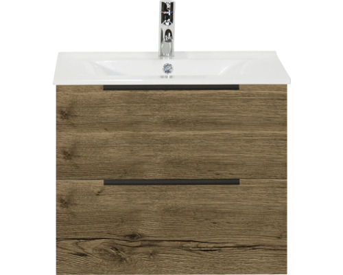 Skrinka pod umývadlo s dvoma zásuvkami, umývadlom a vodovodnou batériou