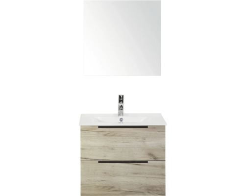 Kombinácia umývadla so zrkadlom, umývadlom, batériou a spodnou skrinkou