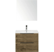 Umývadlová zostava so zrkadlom, batériou a spodnou skrinkou