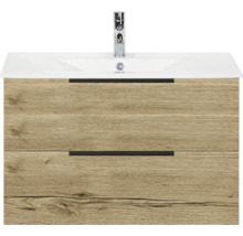 Skrinka pod umývadlo s dvomi zásuvkami a umývadlom na dosku