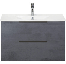 Skrinka pod umývadlo s dvomi zásuvkami a umývadlom na dosku a batériou