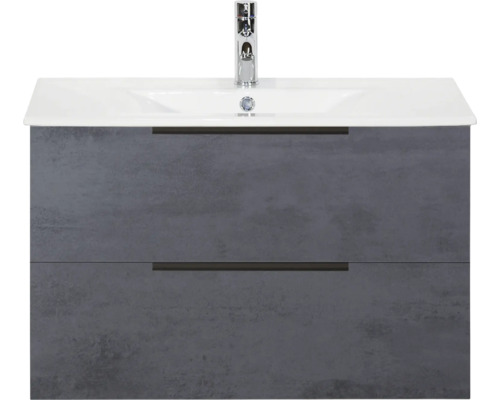 Skrinka pod umývadlo s dvomi zásuvkami a umývadlom na dosku a batériou