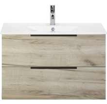 Skrinka pod umývadlo s dvomi zásuvkami a umývadlom na dosku