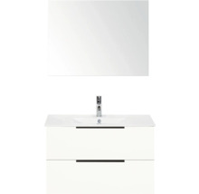 Súprava kúpeľňového nábytku so zrkadlom, umývadlom a spodnou skrinkou