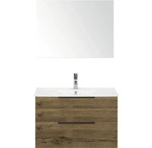 Umyvadlová skrinka so zrkadlom, dve zásuvky a umývadlo