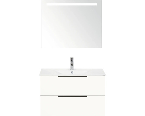 Umývadlo so skrinkou a zrkadlom s osvetlením