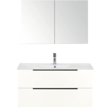 Skrinka pod umývadlo s umývadlom a zrkadlová skrinka do kúpeľne