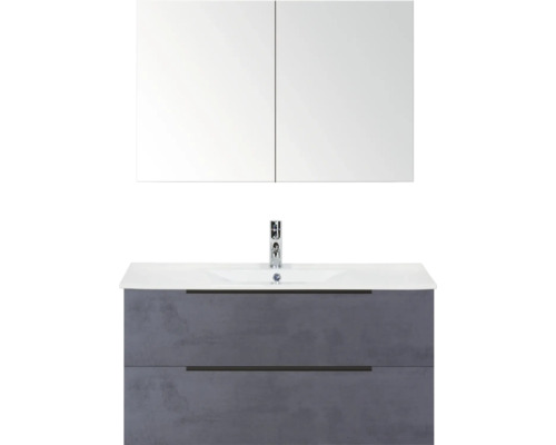 Kúpeľňový nábytkový set s umývadlom, umývadlovou skrinkou a zrkadlovou skrinkou