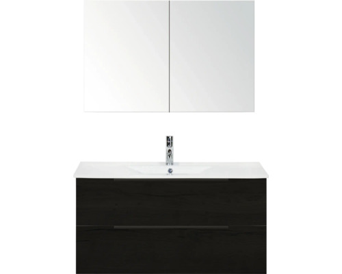 Kúpeľňová zostava so zrkadlovou skrinkou a umývadlom