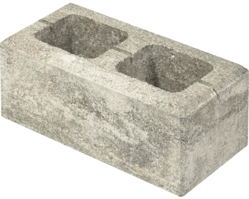 Základný prvok RIVAGO dymovo hnedý 40 x 20 x 16 cm Sivá betónová dutá tvárnica pre stavebné projekty