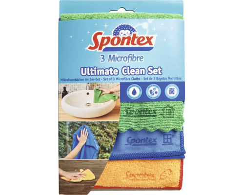 Sada utierky mikrovlákno Spontex Ultimate Clean, 3 ks