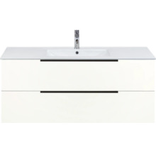 Skrinka pod umývadlo s dvomi zásuvkami a umývadlom na dosku