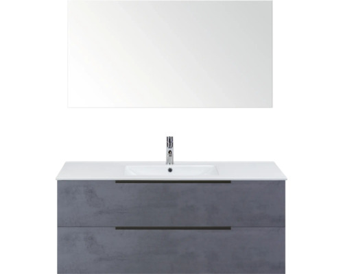 Skrinka pod umývadlo s umývadlom, batériou a zrkadlom do kúpeľne