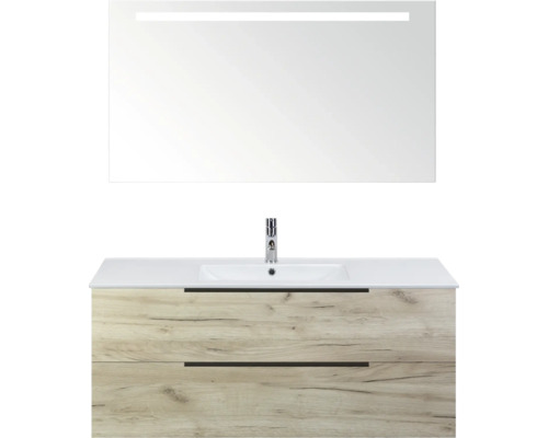 Kombinácia umývadla so zrkadlom a LED osvetlením