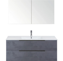 Umývadlová skrinka s umývadlom a zrkadlovou skrinkou