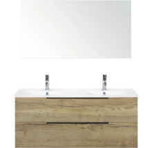 Súprava kúpeľňového nábytku s umývadlovou skrinkou, umývadlom a zrkadlom