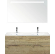 Zostava umývadla so zrkadlom a dvoma zásuvkami