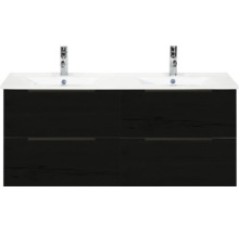 Skrinka pod umývadlo s dvoma umývadlami a štyrmi zásuvkami