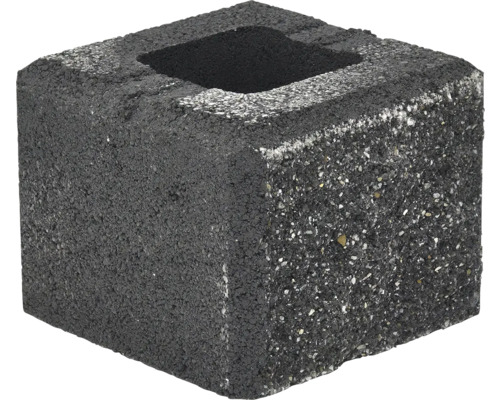 Betónový plot Alfa Block 20x20x15 cm HX 3/20/2BF čierny Gumová pätka stĺpika pre záhradníctvo