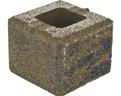 Betónový plot Alfa Block 20x20x15 cm HX 3/20/2BF gobi Betónový kvetináč s otvorom