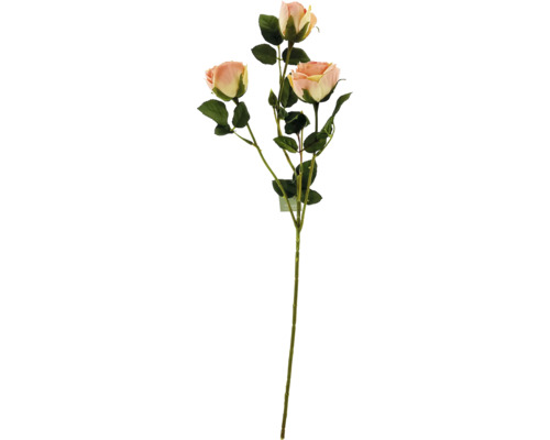 Umelý ružový konár s tromi kvetmi