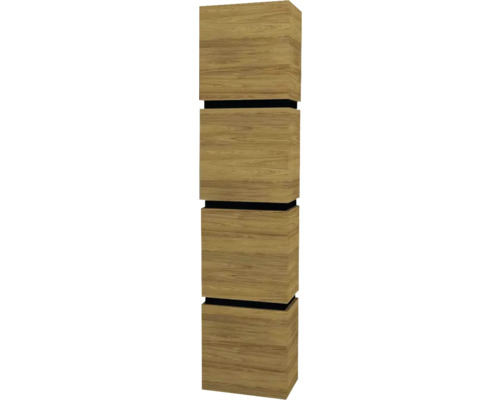 Vysoká skrinka do kúpeľne Devo Viva 2.0 ľavá orechovec prírodný 40 x 170 x 26 cm VV2-S4D3SL40x26-P71
