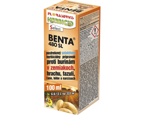 Benta 480 SL herbicíd na ničenie buriny v zemiakoch, hrachu, fazuli, ľane, bôbe a narcisoch