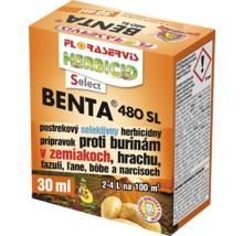 Balenie herbicídu Benta 480 SL na ničenie buriny v zemiakoch, hrachu, fazuli, ľane, bôbe a narcisoch