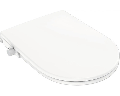 Biele záchodové sedadlo s bidetovou funkciou