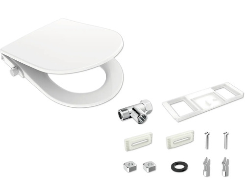 WC sedadlo s pripojovacou armatúrou a montážnym príslušenstvom