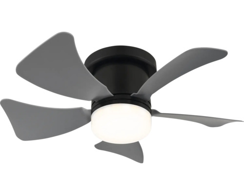 Stropný ventilátor s piatimi lopatkami a integrovanou lampou