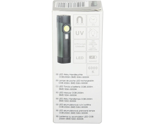 LED akumulátorová prenosná lampa balenie