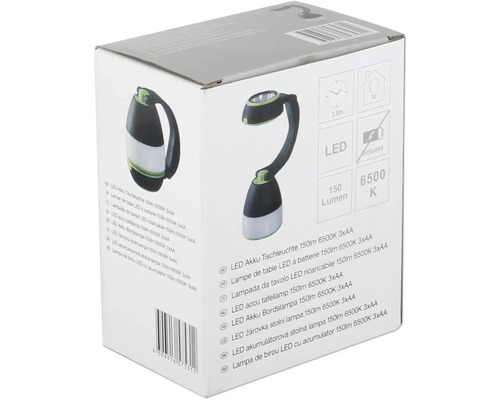 Balenie LED akumulátorovej stolnej lampy 150 lúmenov 6500 Kelvinov