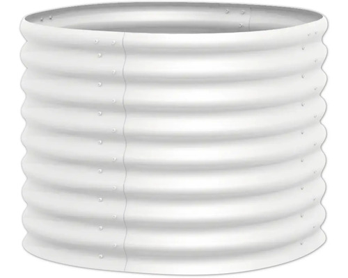 Kovový vyvýšený záhon s vlnitou štruktúrou