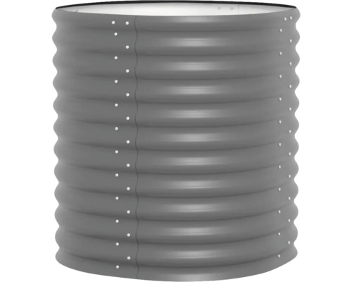 Kovový vyvýšený záhon s vlnitým povrchom a skrutkovými spojmi