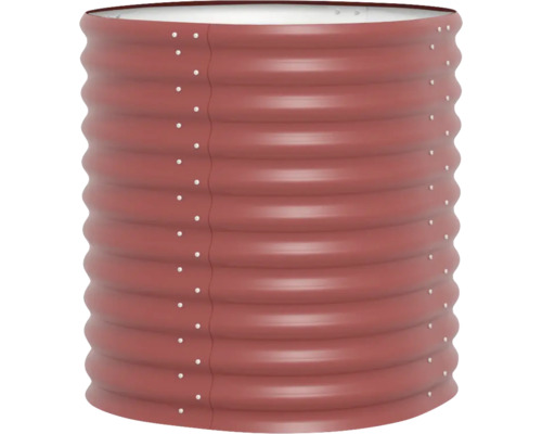 Kovový vyvýšený záhon s vlnitým povrchom a skrutkami