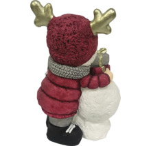 Dekoratívna figúrka sob so snehuliakom a darčekmi