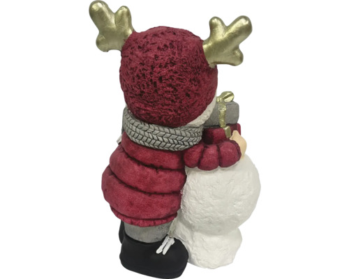 Dekoratívna figúrka sob so snehuliakom a darčekmi