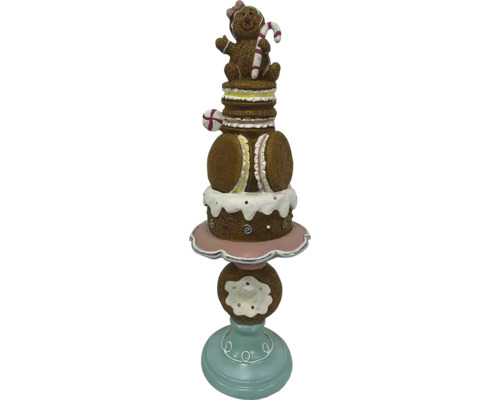 Dekoratívna figúrka sladkostí s perníčkom, makrónkami a šiškou