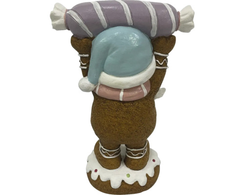 Dekoratívna figúrka perníkového mužíčka s cukríkmi