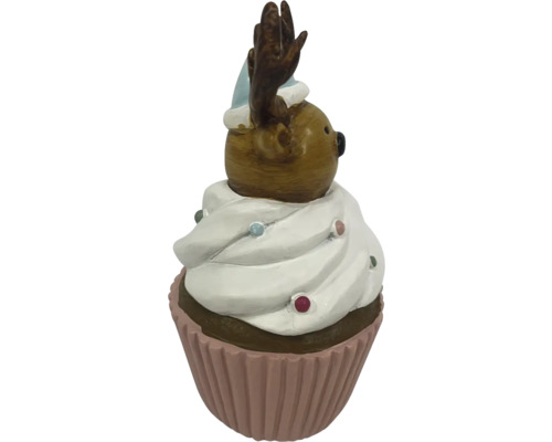 Dekoratívna figúrka sob ako cupcake na vianočnú dekoráciu