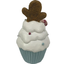 Dekoratívny cupcake s medovníkovým panáčikom na Vianoce