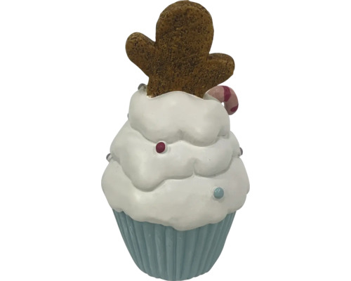 Dekoratívny cupcake s medovníkovým panáčikom na Vianoce