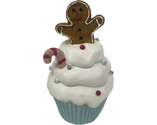 Dekoratívny cupcake s medovníkovým panáčikom na vianočné obdobie