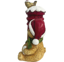 Vianočná dekorácia s medveďom, vtákom a poštovou schránkou